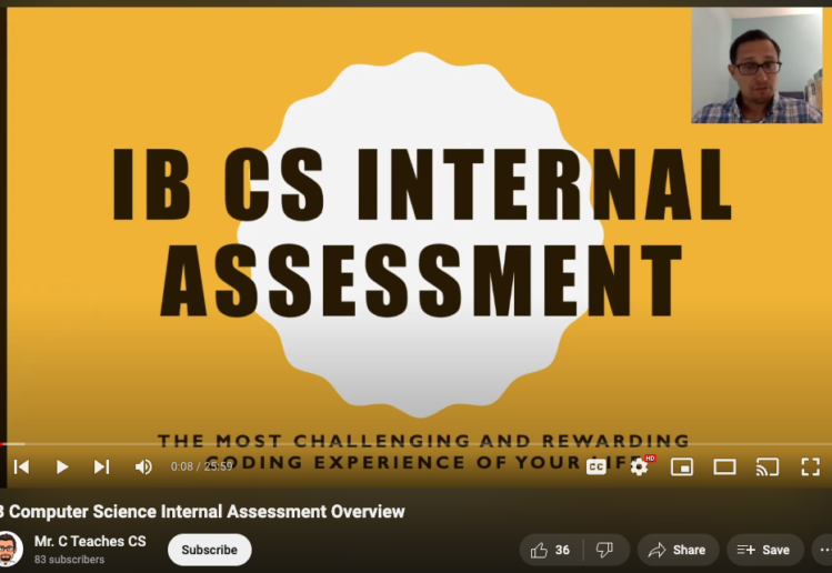 Resources For Supervising An IB Computer Science Internal Assessment ...